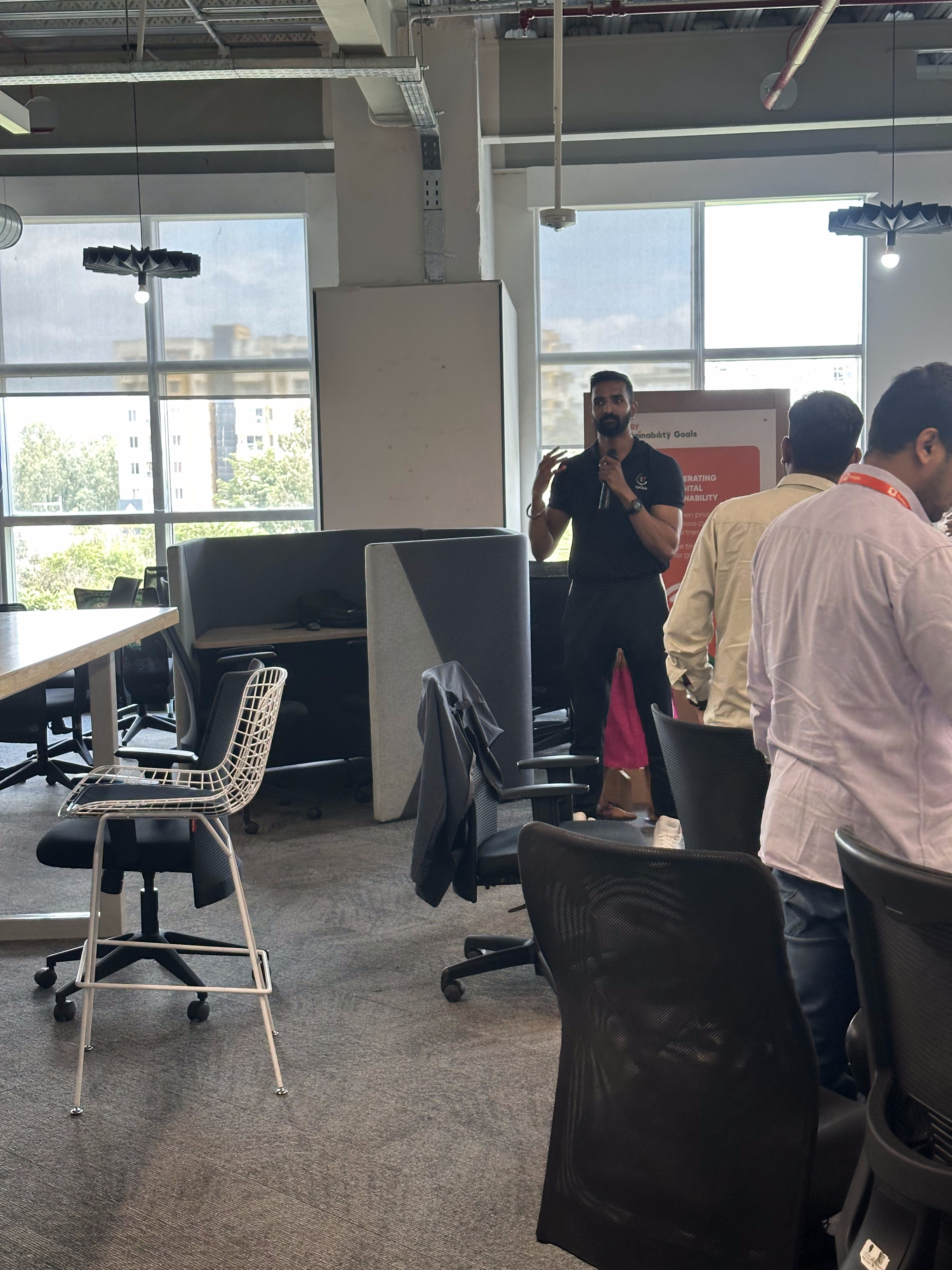 Corporate wellness session in progress